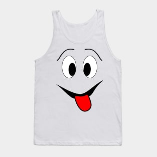 Funny face - black and red. Tank Top